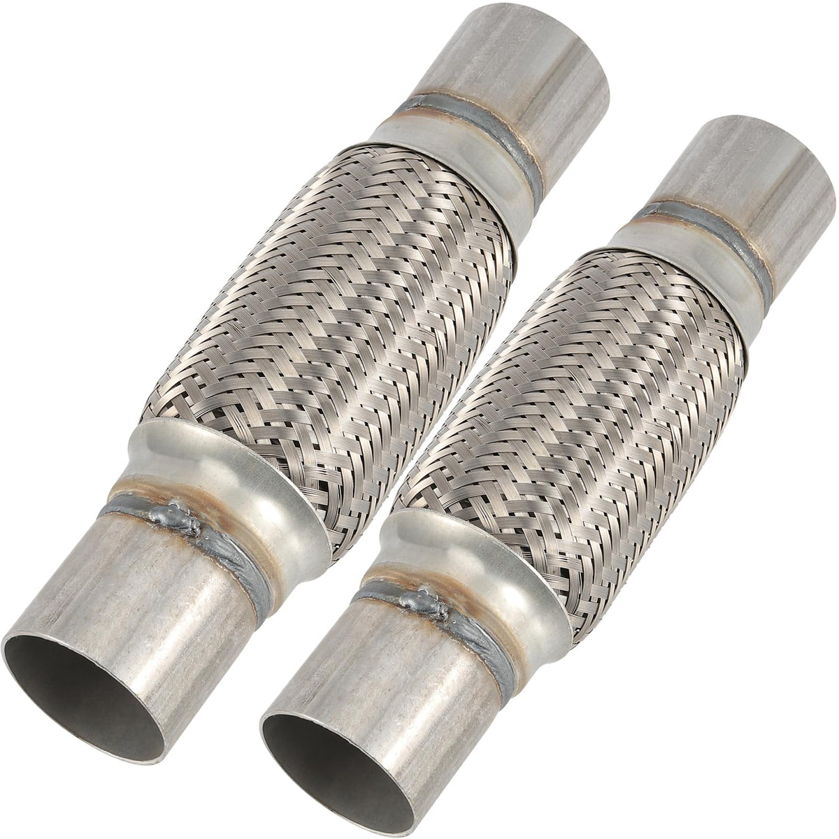 ZEONHAK front view showing full-length flex pipe and durable finish benefits fit clarity