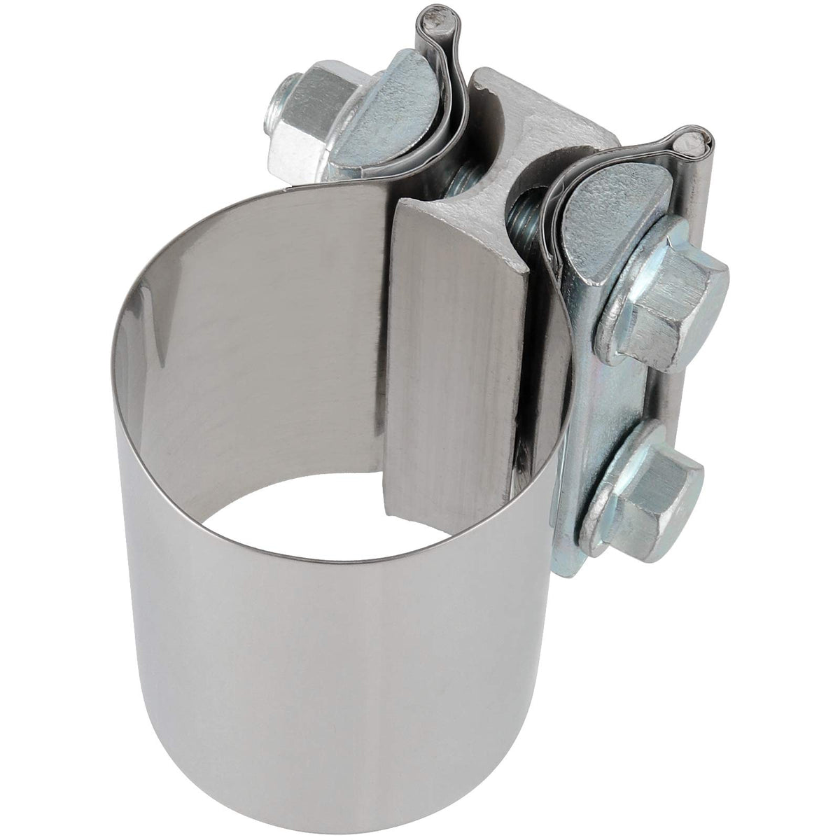 ZEONHAK clamp installed on exhaust pipe demonstrating secure, even sealing