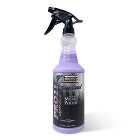 Zephyr bottle front label showing product name and size for quick identification