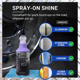Zephyr spray action misting polish on metal for fast, even coverage and convenience
