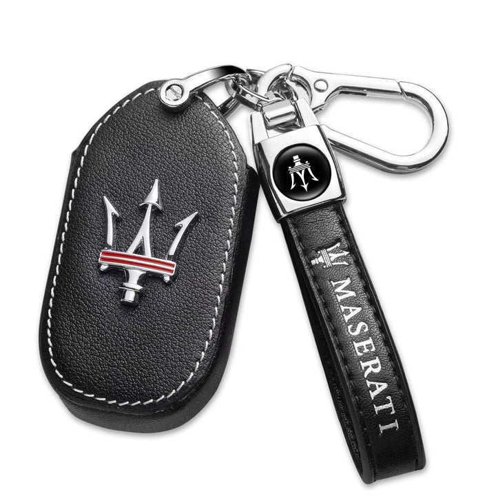 ZERAL front view of Maserati key fob cover showing fit and polished look