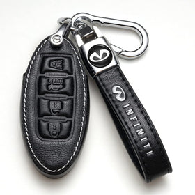 ZERAL front view of leather key fob case showing sleek protection
