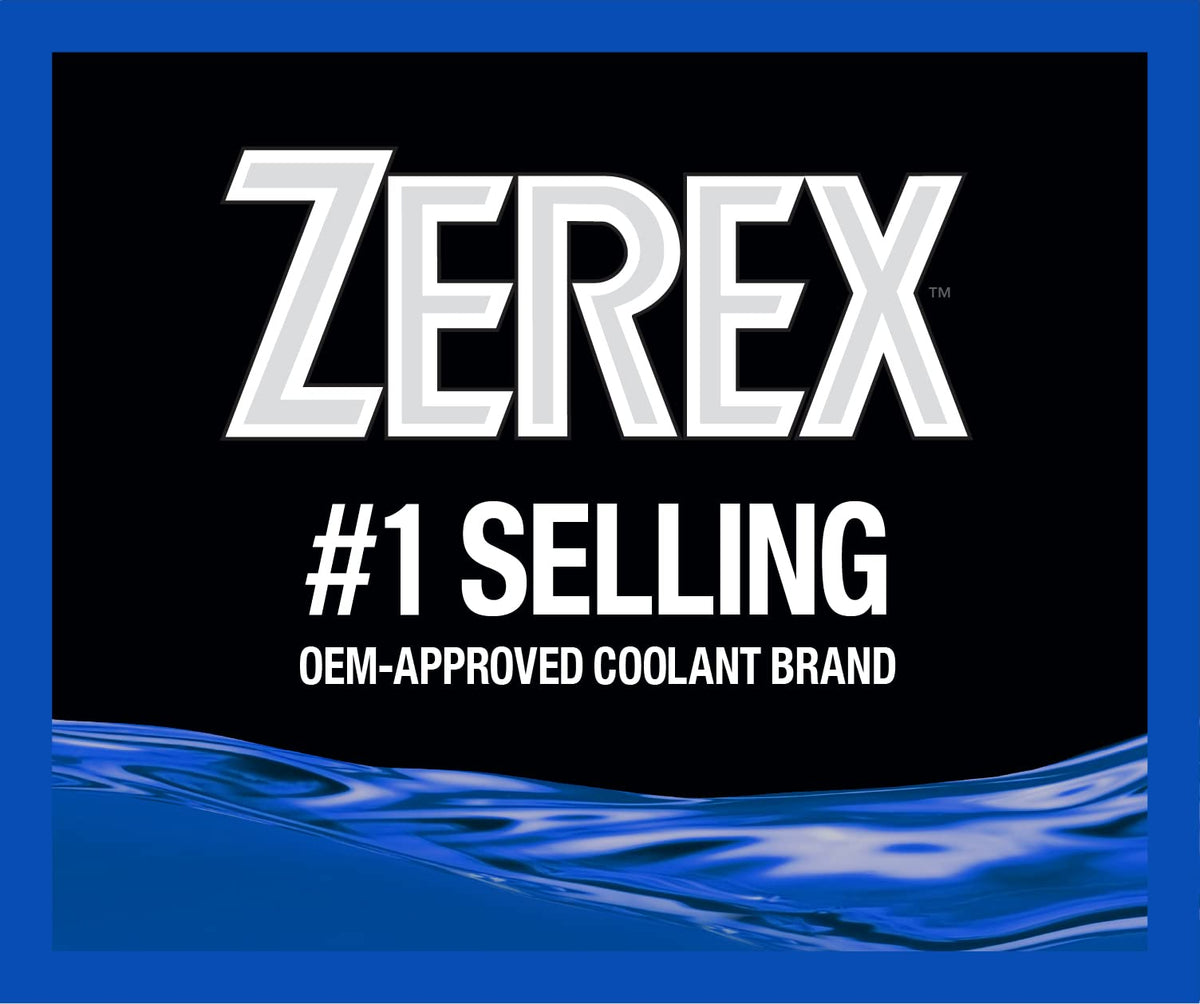 Zerex pouring into a funnel demonstrating easy top-off without mixing
