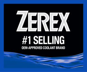 Zerex pouring into a funnel demonstrating easy top-off without mixing