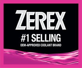 Zerex G40 violet concentrate texture showing clarity and mixing quality benefit