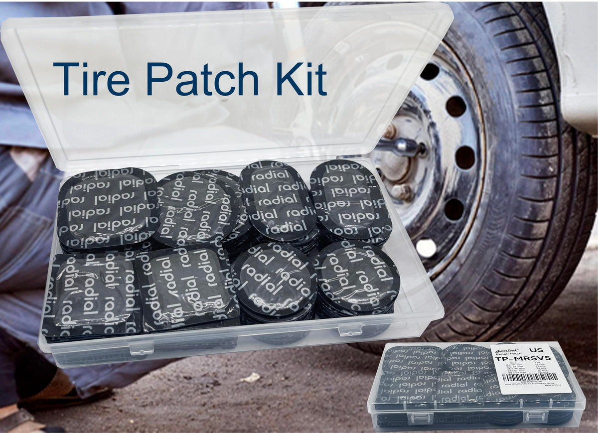 ZERINT patch in use on tire illustrating correct placement and strong chemical bond