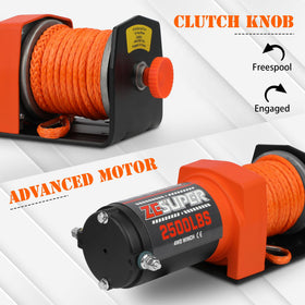 ZESUPER winch mounted on UTV demonstrating quick installation benefit