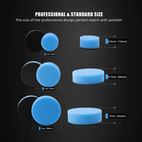 ZFE foam pad assortment showing colors and polishing uses