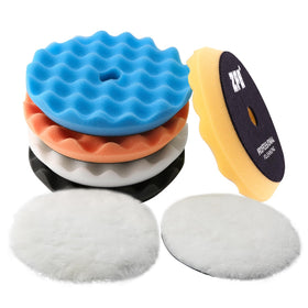 ZFE front packaging showing the 7-piece 6-inch buffing pad kit with tools benefit