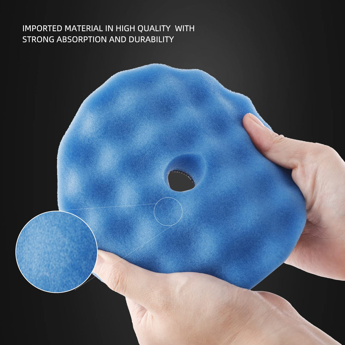 ZFE set of five colored waffle foam pads showing graded firmness for polishing benefit