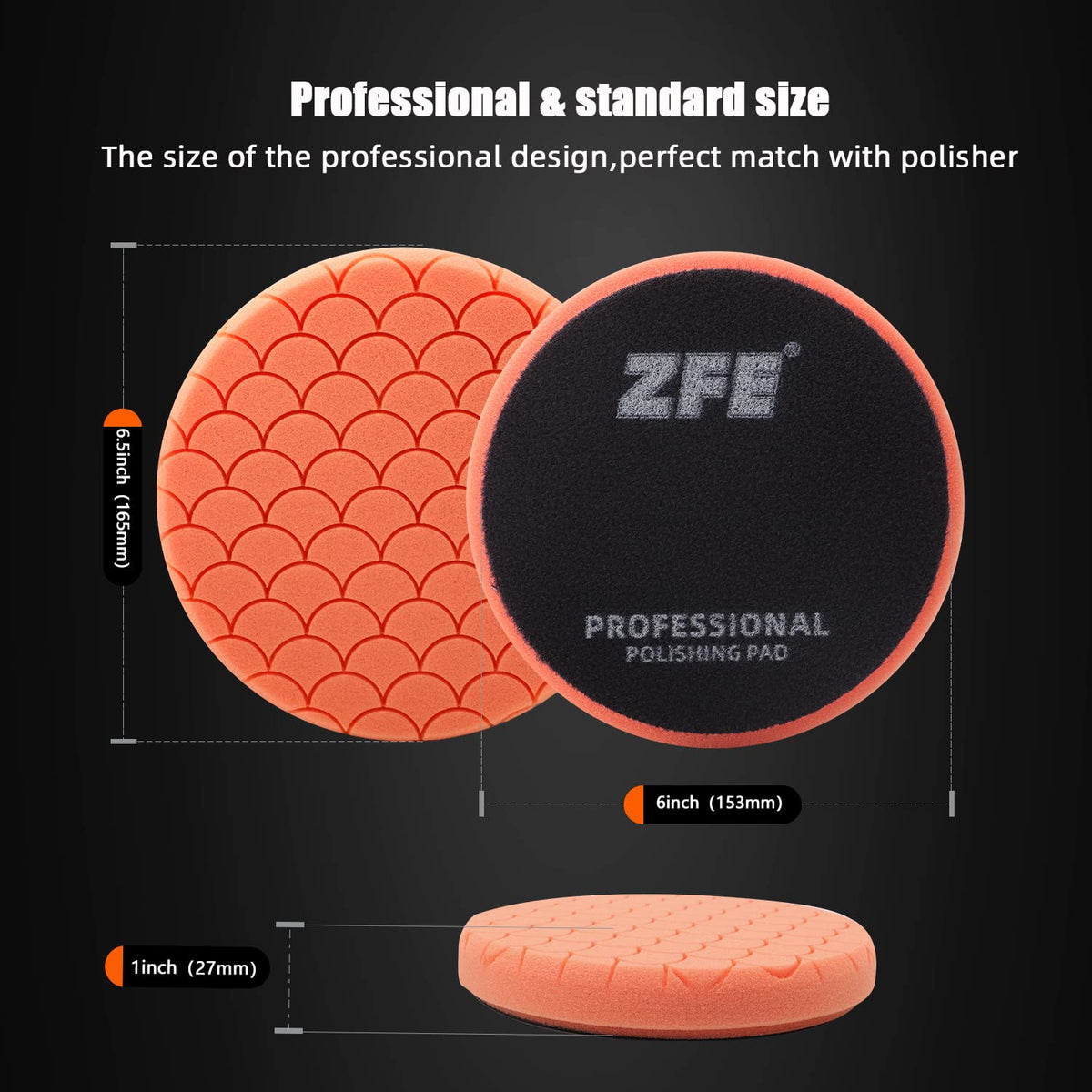 ZFE pad in use on car panel delivering corrected finish