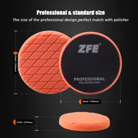ZFE pad in use on car panel illustrating smooth polishing action and improved finish clarity