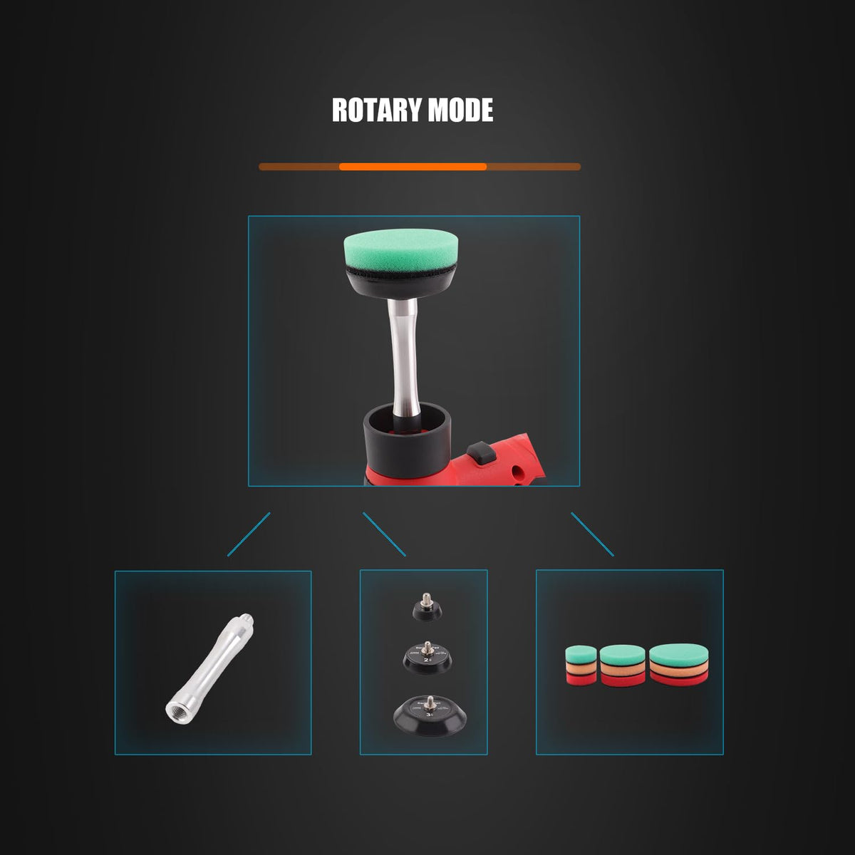 ZFE polisher held in hand illustrating compact size and portability