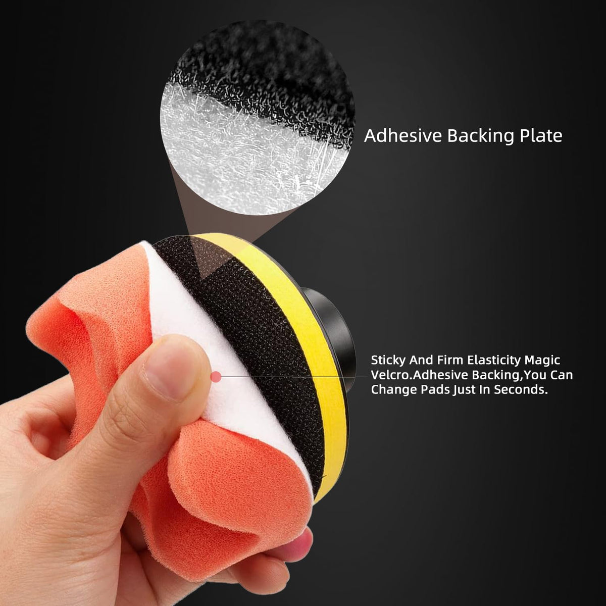 ZFE pad attached to drill polishing a car panel for smoother finish