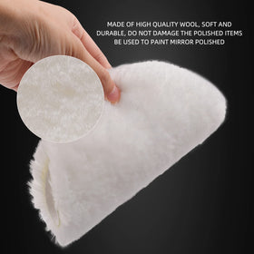 ZFE wool buffing pad detail provides aggressive cutting power