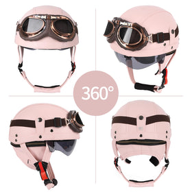 ZGMZLBBD goggles and sun visor attached demonstrating wind and glare protection