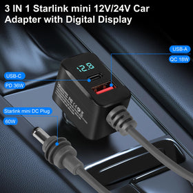 Zhaumim long 10ft cable and Starlink connector illustrating extended reach for vehicle placement