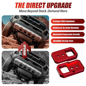 ZHDD tow hook with recovery strap engaged showing secure strap seating and safe recovery benefit