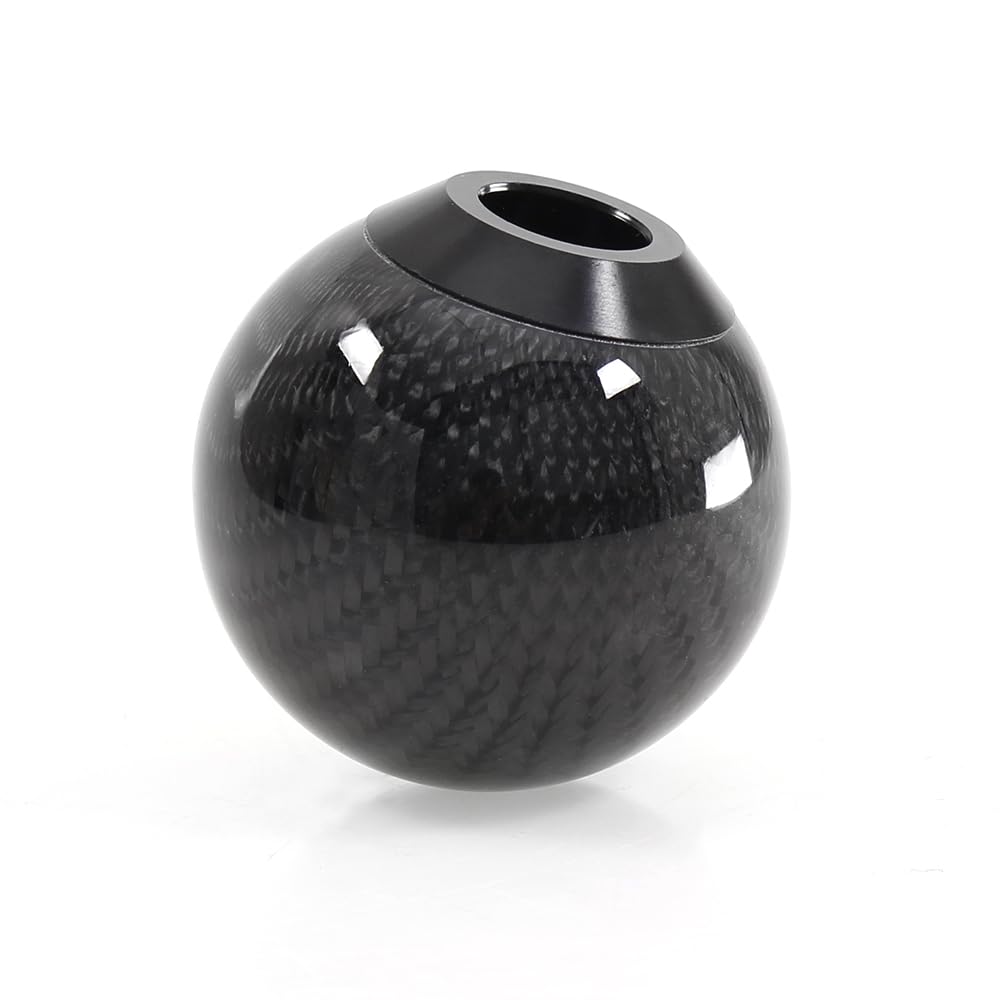 ZhengSheng round carbon fiber shift knob close-up showing textured finish and improved grip