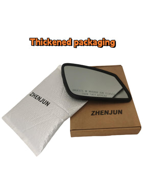 ZHENJUN mirror next to ruler showing correct OEM-size fit