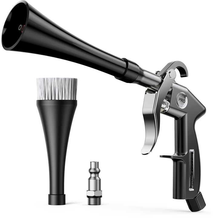 Zhevebaga front view of tornado gun showing compact durable design and portability