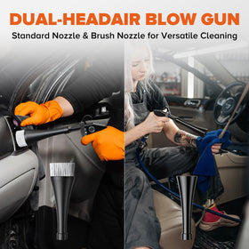 Zhevebaga kit with adapter and brush for versatile car cleaning tasks
