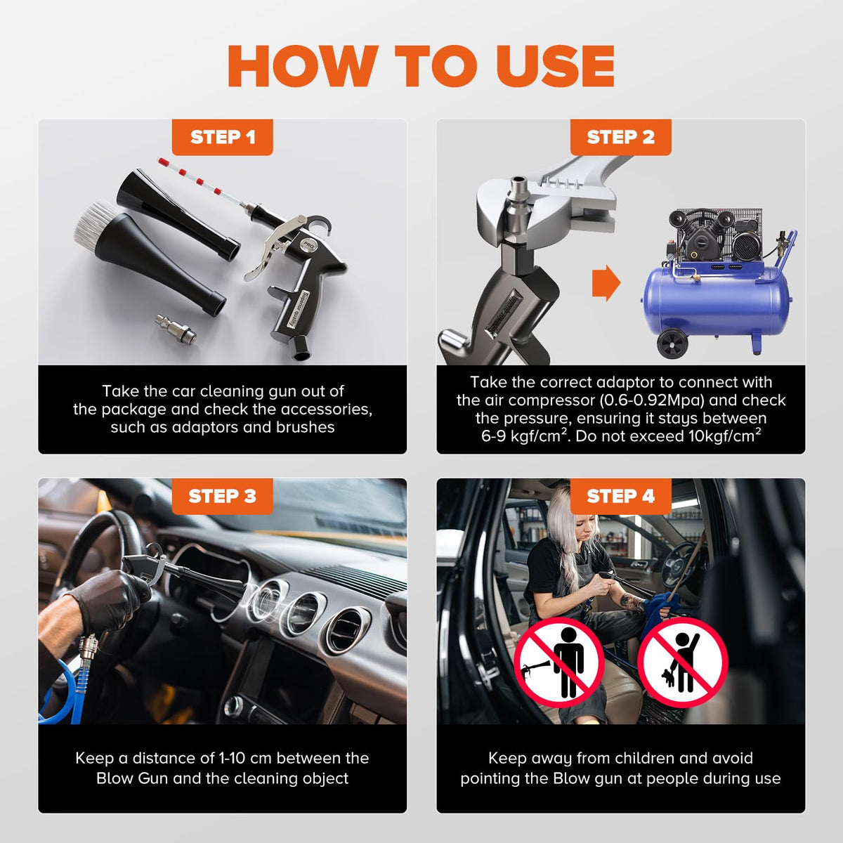 Zhevebaga tornado gun cleaning dashboard vents for faster dust removal