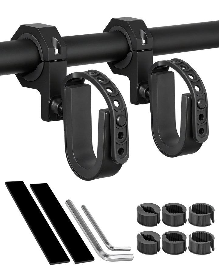 ZHILXN front view of two gun racks showing included hardware and packaging benefit organization