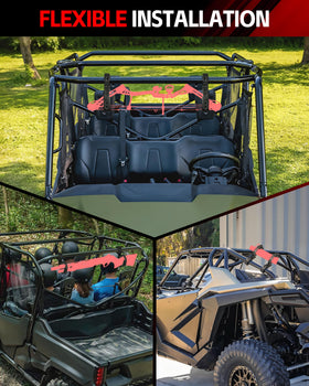 ZHILXN lifestyle image of off-road vehicle with racks demonstrating organized gear transport