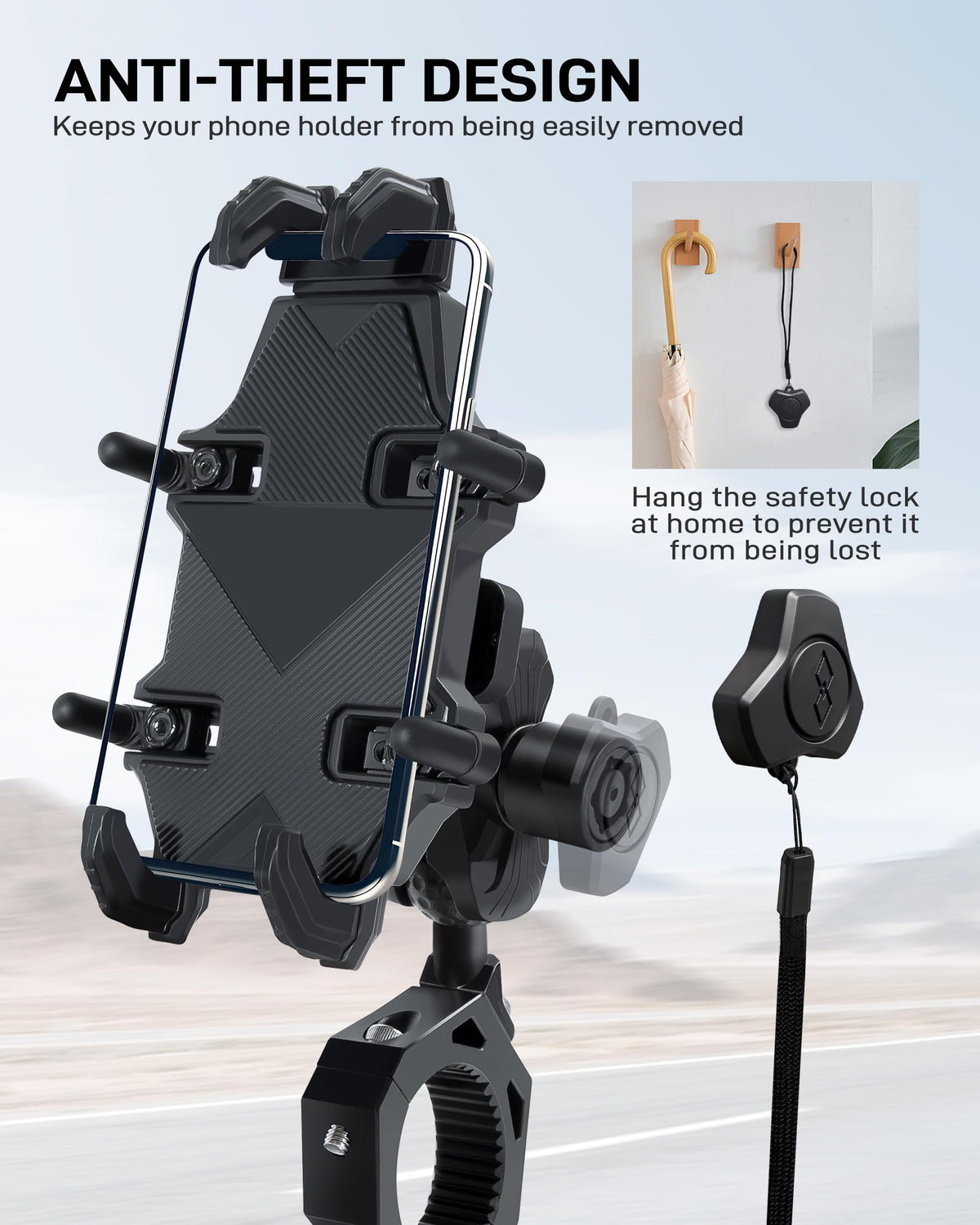ZHILXN phone clamped with silicone pads preventing scratches