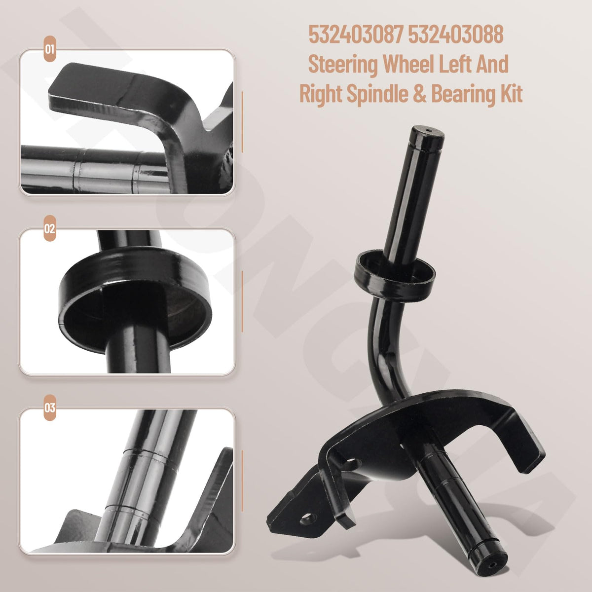 ZHONGXIA wheel bearing assembly detail showing smooth rotation benefit