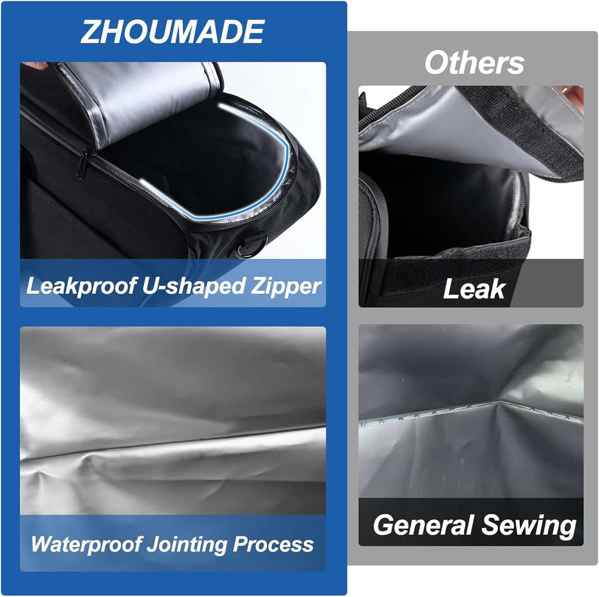 ZHOUMADE installed in hard saddlebag demonstrating secure fit benefit