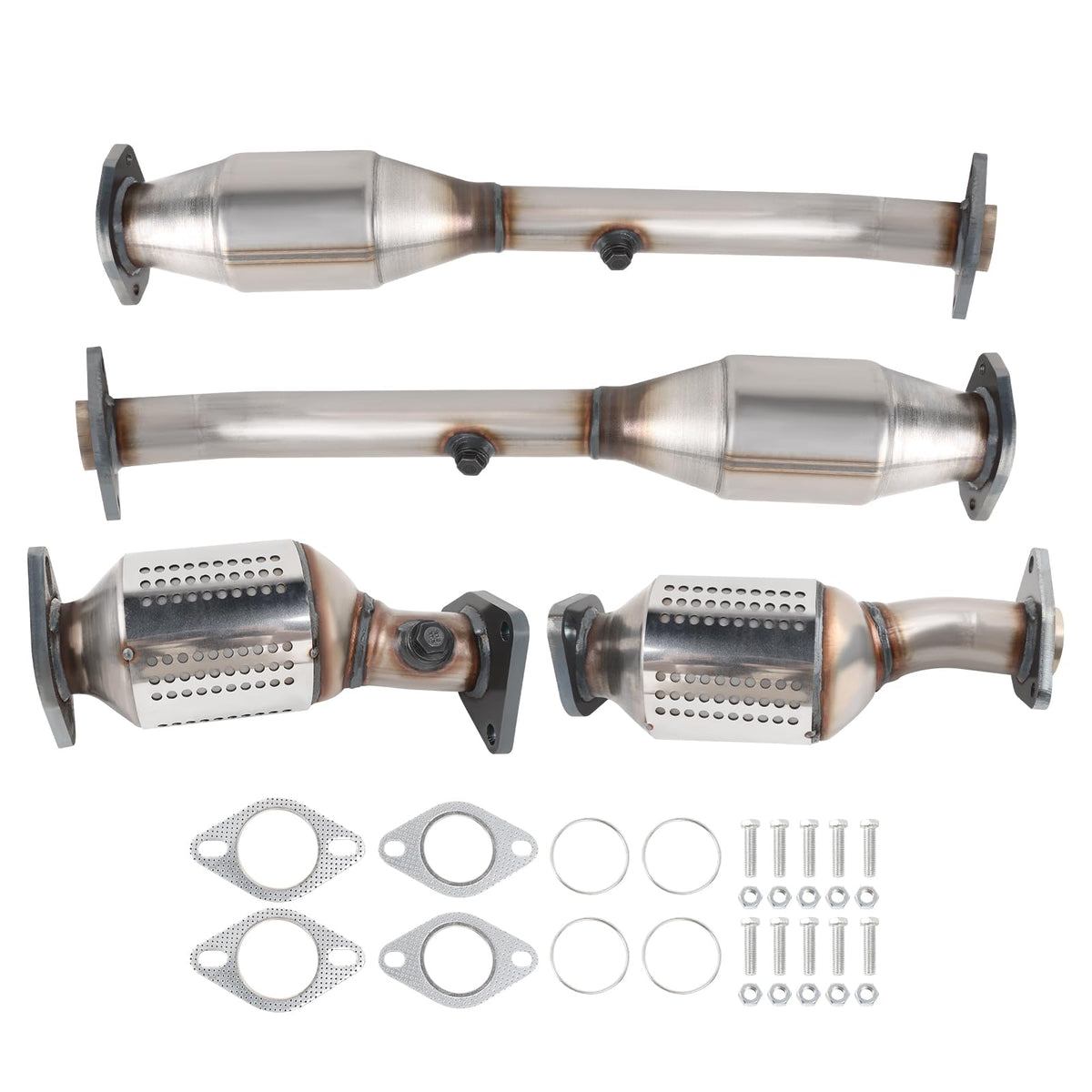 ZHRUIHAN front view catalytic converter showing durable construction and direct-fit benefit