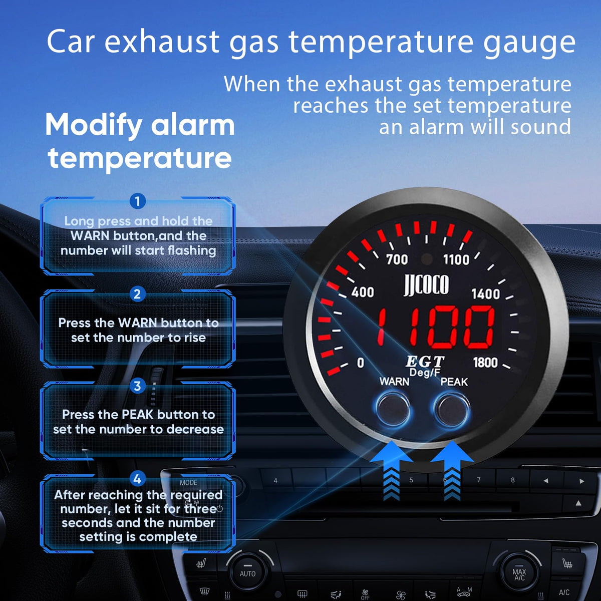 ZHSYMX EGT sensor probe detail showing durable tip and accurate measurement