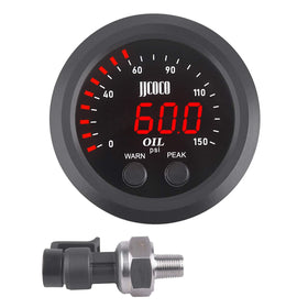 ZHSYMX front face of 52mm oil pressure gauge with clear readout benefit visibility