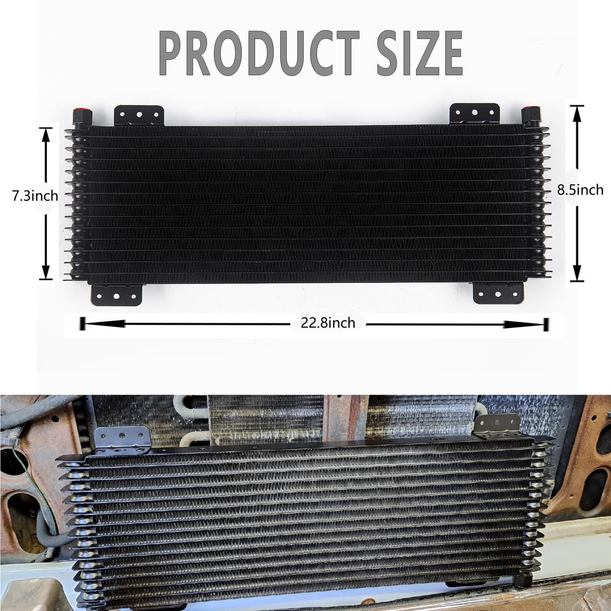 ZHSYMX cooler installed on a heavy-duty truck demonstrating improved transmission temperature control