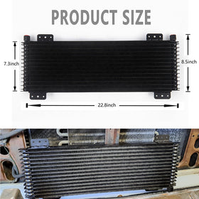 ZHSYMX cooler installed on a heavy-duty truck demonstrating improved transmission temperature control