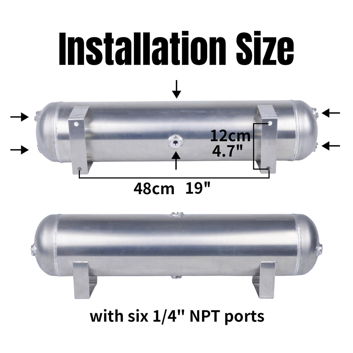 ZHSYMX tank next to a hand for scale, highlights compact 18 L capacity and portability