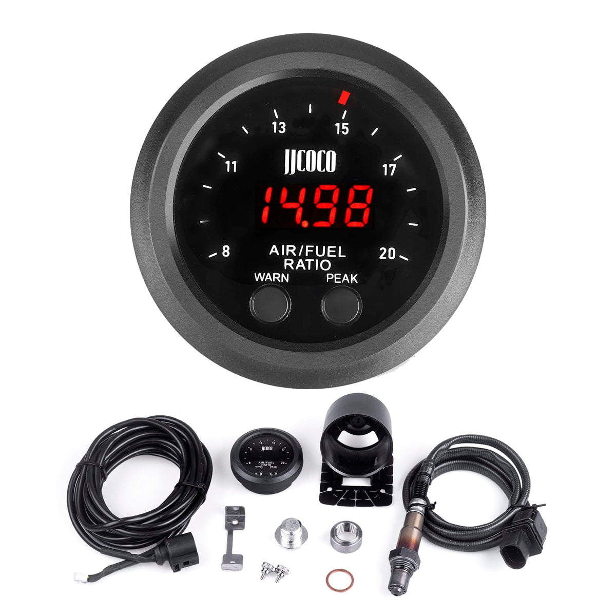 ZHSYMX front view of gauge showing clear AFR display and quick readings