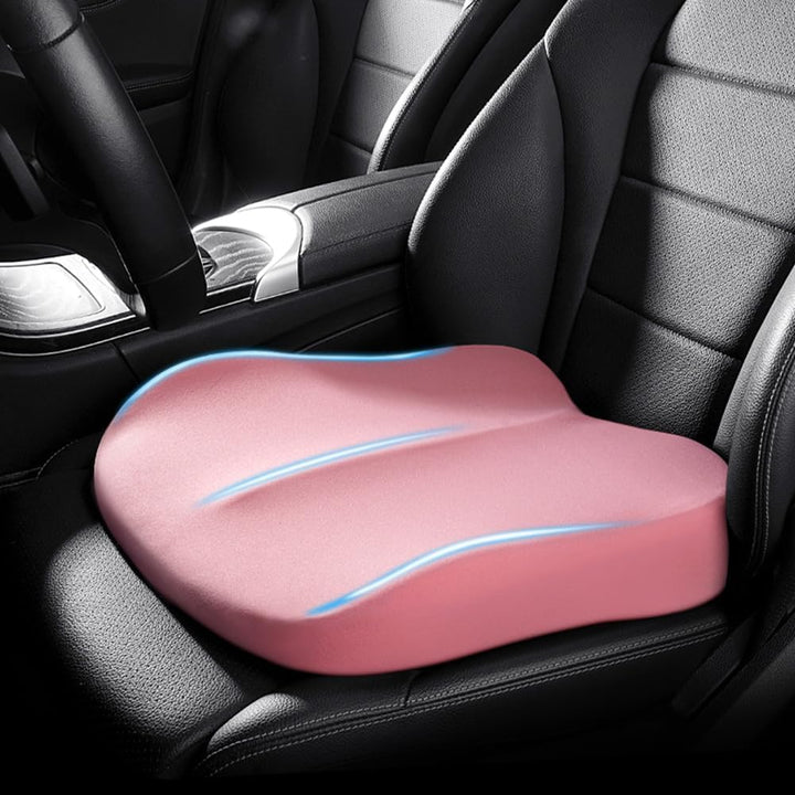 ZHUANXUA front view of booster seat showing profile and lift benefit