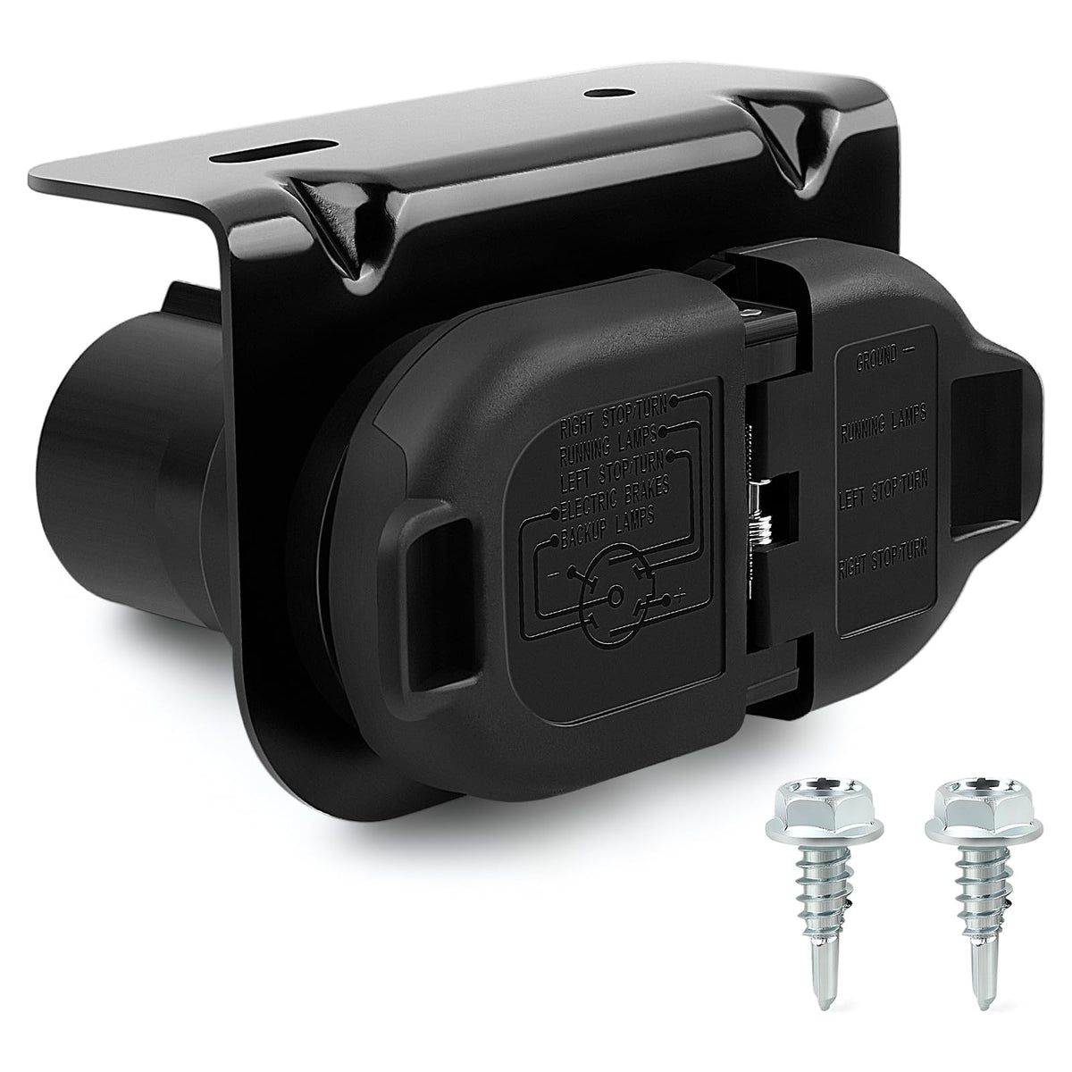 Zhushan front view mounted bracket showing both connectors and easy access benefit