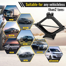 ZIBIAO folded scissors jack compactly stored to save trunk space
