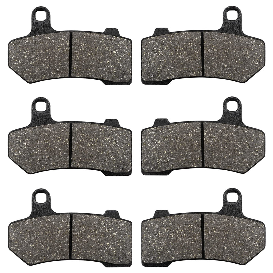 ZICOO front and rear brake pads packaging showing complete replacement kit and fitment