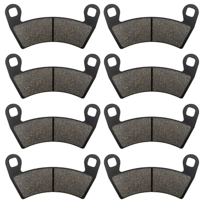 ZICOO front and rear brake pads packaging showing kit contents and compatibility benefits