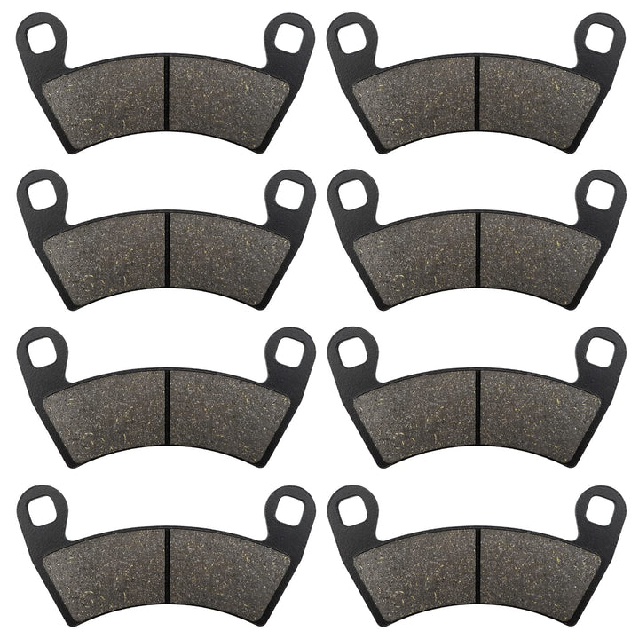 ZICOO front and rear brake pads packaging showing kit contents and compatibility benefits