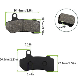 ZICOO brake pad groove detail demonstrating heat dissipation and quieter stops