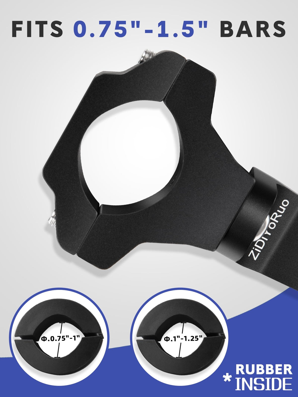 ZIDIYORUO close-up of toothed locking swivel demonstrating secure angle hold