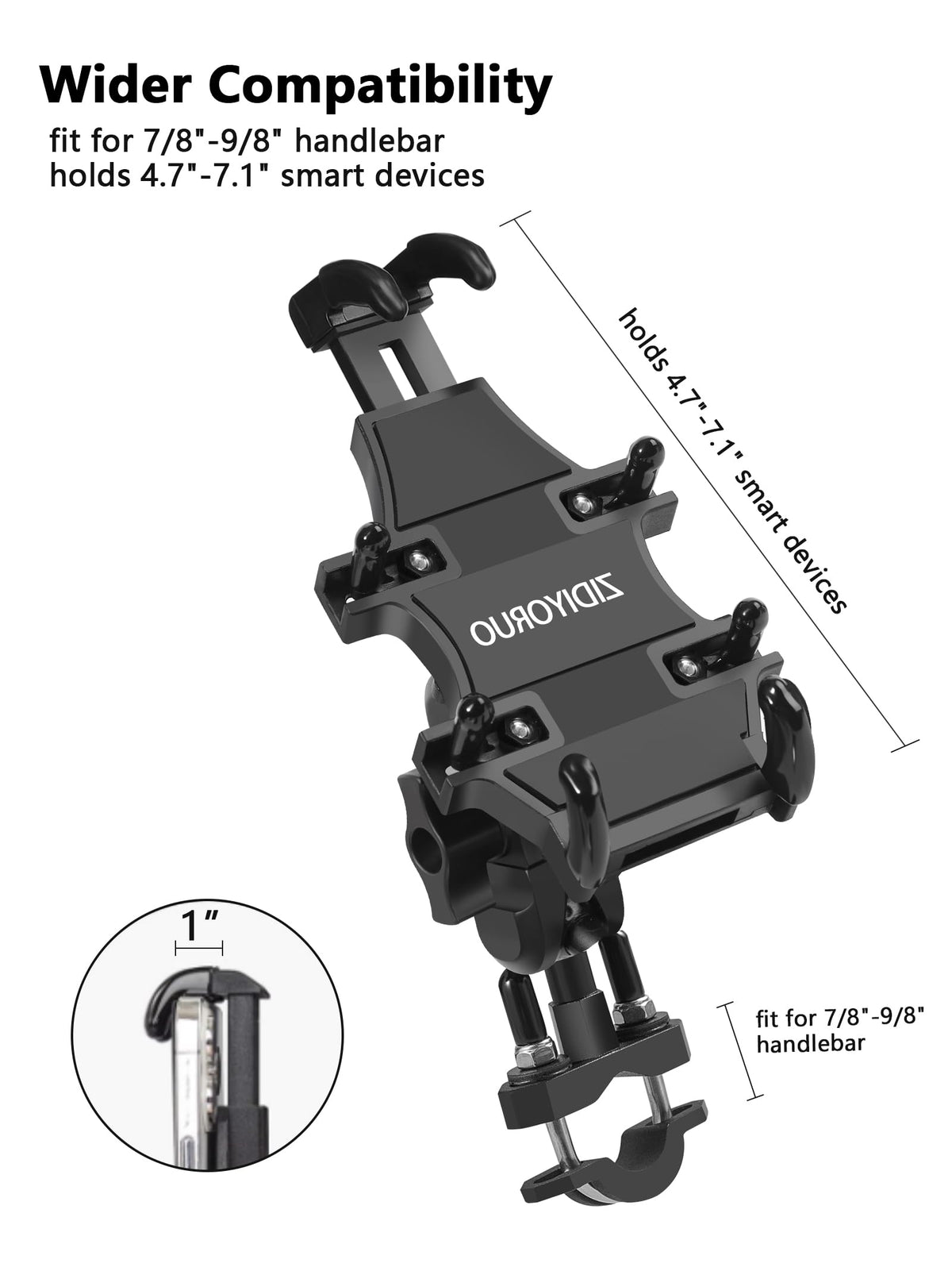 ZIDIYORUO adjustable double-socket arm detail for flexible viewing angles