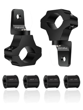 ZIDIYORUO front view of 2-pack brackets showing compact design and included hardware