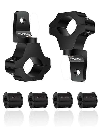 ZIDIYORUO front view of 2-pack brackets showing compact design and included hardware